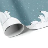 Polar Bear Family Geschenkpapier (Rolleneckpunkt)