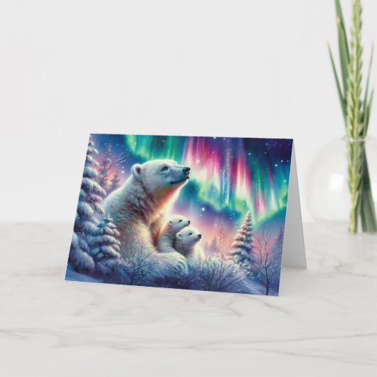 Polar Bear Family Psalm 19 Weihnachten (Vorderseite)