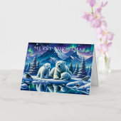 Polar Bear Family Snowy Scene Painting (Orchidee)