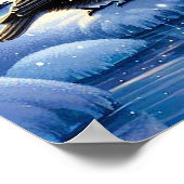 Polar Bear Family Snowy Scene Painting Poster (Ecke)