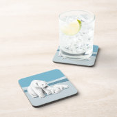 Polar Bear Family Untersetzer (Rechte Seite)