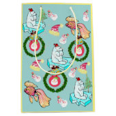 Polar Bear Fisch Weihnachtsgeschenk Taschen Mittlere Geschenktüte (Vorderseite)