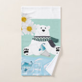 Polar Bear Fish Daisy Blumenbäder Handtuch Sets (Handtuch)