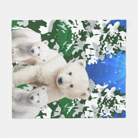 Polar Bear Fleecedecke (Vorderseite (Horizontal))