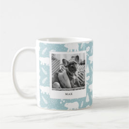 Polar Bear Floral & Pine Holiday Blue 2 Foto Tasse
