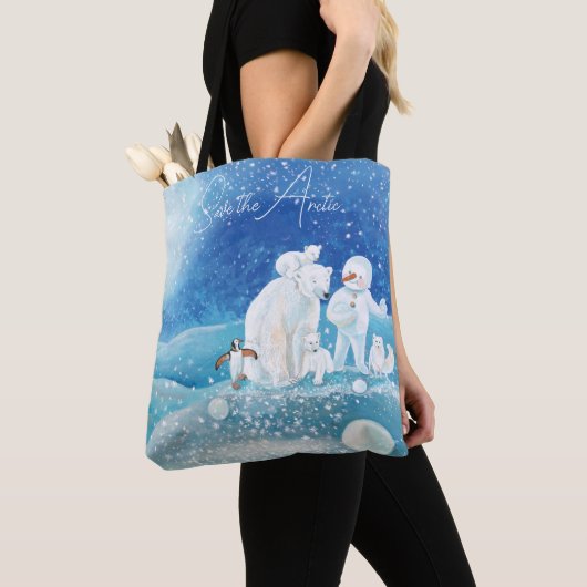 Polar Bear, Fox, Pinguin & Snowman Rettete die Ark Tasche (Von Nahem)