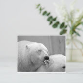 Polar Bear Friends Postcard Postkarte (Stehend Vorderseite)
