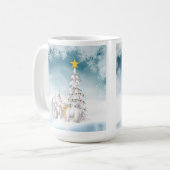 Polar Bear Frohe Weihnachtskaffee Tasse (Vorderseite Links)