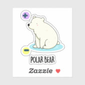 Polar Bear Funny Science Pub Aufkleber (Blatt)