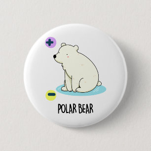 Polar Bear Funny Science Pub Button