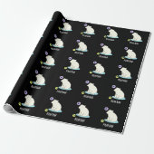 Polar Bear Funny Science Pub Dark BG Geschenkpapier (Ungerollt)