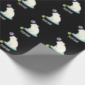 Polar Bear Funny Science Pub Dark BG Geschenkpapier (Ecke)
