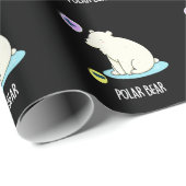 Polar Bear Funny Science Pub Dark BG Geschenkpapier (Rolleneckpunkt)