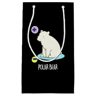 Polar Bear Funny Science Pub Dark BG Kleine Geschenktüte