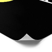 Polar Bear Funny Science Pub Dark BG Poster (Ecke)