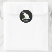 Polar Bear Funny Science Pub Dark BG Runder Aufkleber (Tasche)