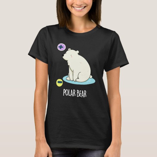Polar Bear Funny Science Pub Dark BG T-Shirt (Vorderseite)