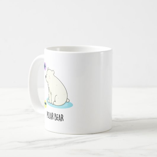 Polar Bear Funny Science Pub Kaffeetasse (Vorderseite Links)