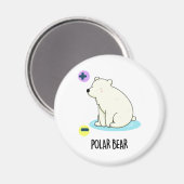 Polar Bear Funny Science Pub Magnet (Vorderseite/Rückseite)