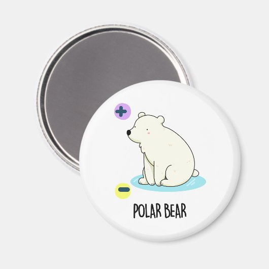 Polar Bear Funny Science Pub Magnet (Vorderseite/Rückseite)