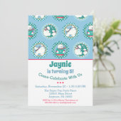 Polar Bear Geburtstag Einladung Winter Party Blau (Stehend Vorderseite)