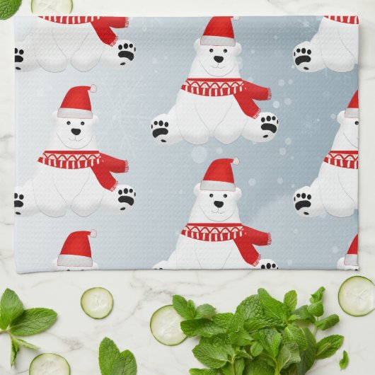 Polar Bear Geschirrtuch (Gefaltet)