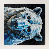 Polar Bear gesteinigtes Glas Puzzle (Horizontal)
