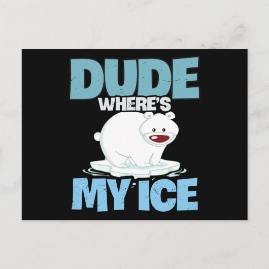 Polar Bear Global Warming Climate Change Postkarte (Vorderseite)