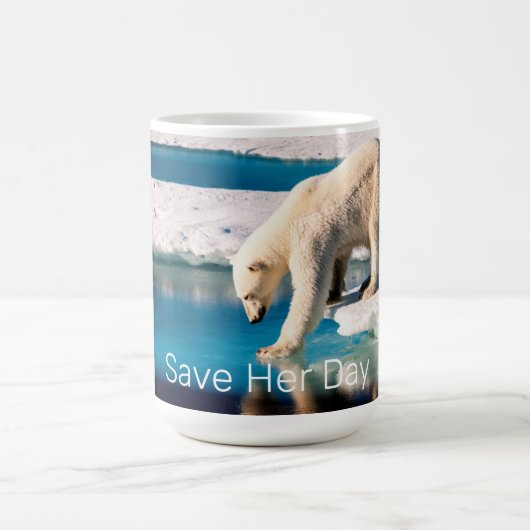Polar Bear Global Warming Climate Inspiration Kaffeetasse (Mittel)