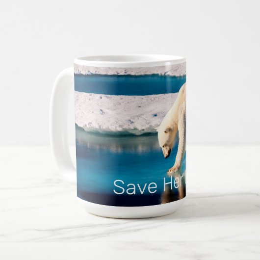 Polar Bear Global Warming Climate Inspiration Kaffeetasse (Vorderseite Links)