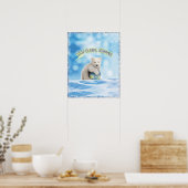 Polar Bear Global Warming Poster (Küche)