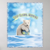 Polar Bear Global Warming Poster (Vorne)