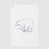 Polar Bear Golf Handtuch (Vorderseite)