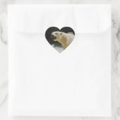 Polar Bear Grin Herz-Aufkleber (Tasche)