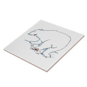 Polar Bear große Keramik Kachel (Seite)