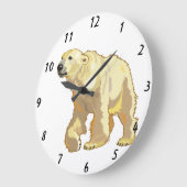 polar bear große wanduhr (Winkel)