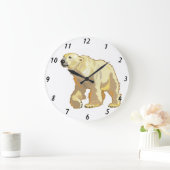 polar bear große wanduhr (Zuhause)