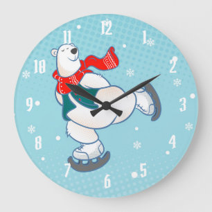 Polar Bear Große Wanduhr