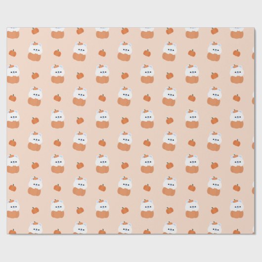 Polar Bear Halloween Geschenkpapier (Flach)