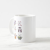 Polar Bear Halloween Hexenkürbis Pumpkin Vampire Kaffeetasse (Vorderseite Links)
