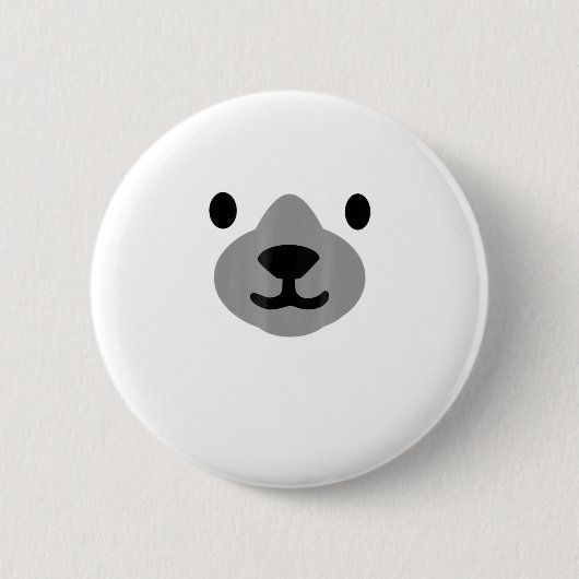 Polar Bear Halloween Kostüm Funny Adulls Kinder Button (Vorderseite)