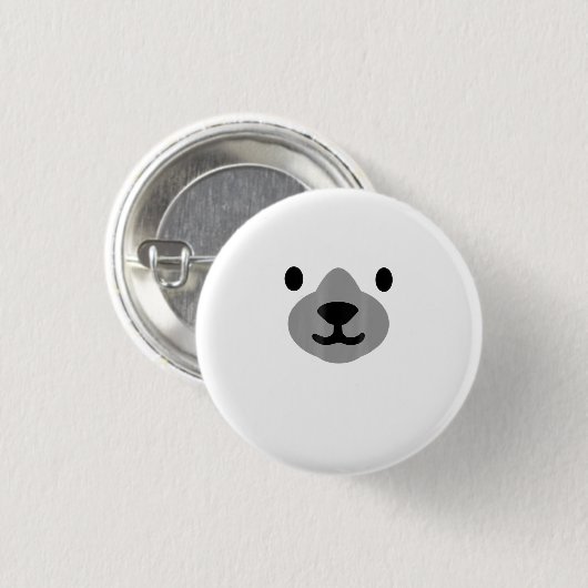 Polar Bear Halloween Kostüm Funny Adulls Kinder Button (Vorne & Hinten)