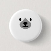 Polar Bear Halloween Kostüm Funny Adulls Kinder Button (Vorderseite)