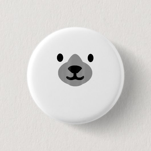 Polar Bear Halloween Kostüm Funny Adulls Kinder Button (Vorderseite)