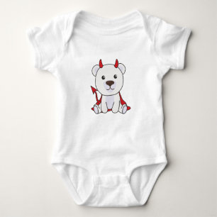 Polar Bear Halloween Niedlicher Teufel Kids Hexen Baby Strampler
