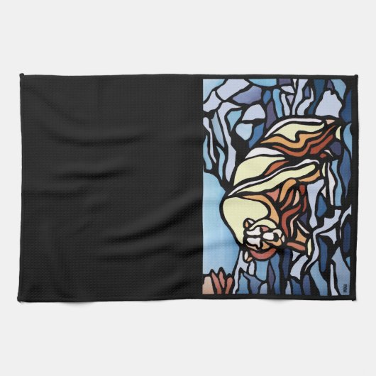 Polar Bear Handtuch Native Art Bear Tee Handtuchge (Horizontal)