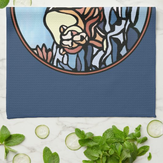 Polar Bear Handtuch Native Art Bear Tee Handtuchge (Gefaltet)