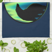 Polar Bear Handtuch Northern Lights Bärentuch (Gefaltet)