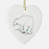 Polar Bear heart ceramic ornament (Rechts)