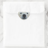 Polar Bear Herz-Aufkleber (Tasche)